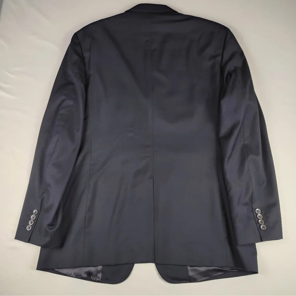 Banana Republic Navy Blazer Men 44R Wool Made In Italy Y2K Sport Coat Blazer